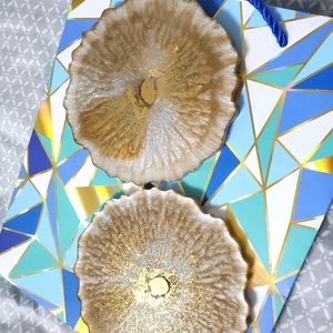 Set of 2 resin coasters